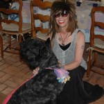 Me as Stevie Nicks at summer party with my puppy