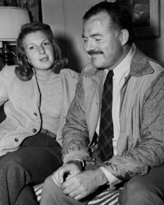  Ernest Hemingway and Martha Gellhorn in Sun Valley, Idaho, 1940. Photographer unknown in the John F. Kennedy Presidential Library and Museum, Boston.